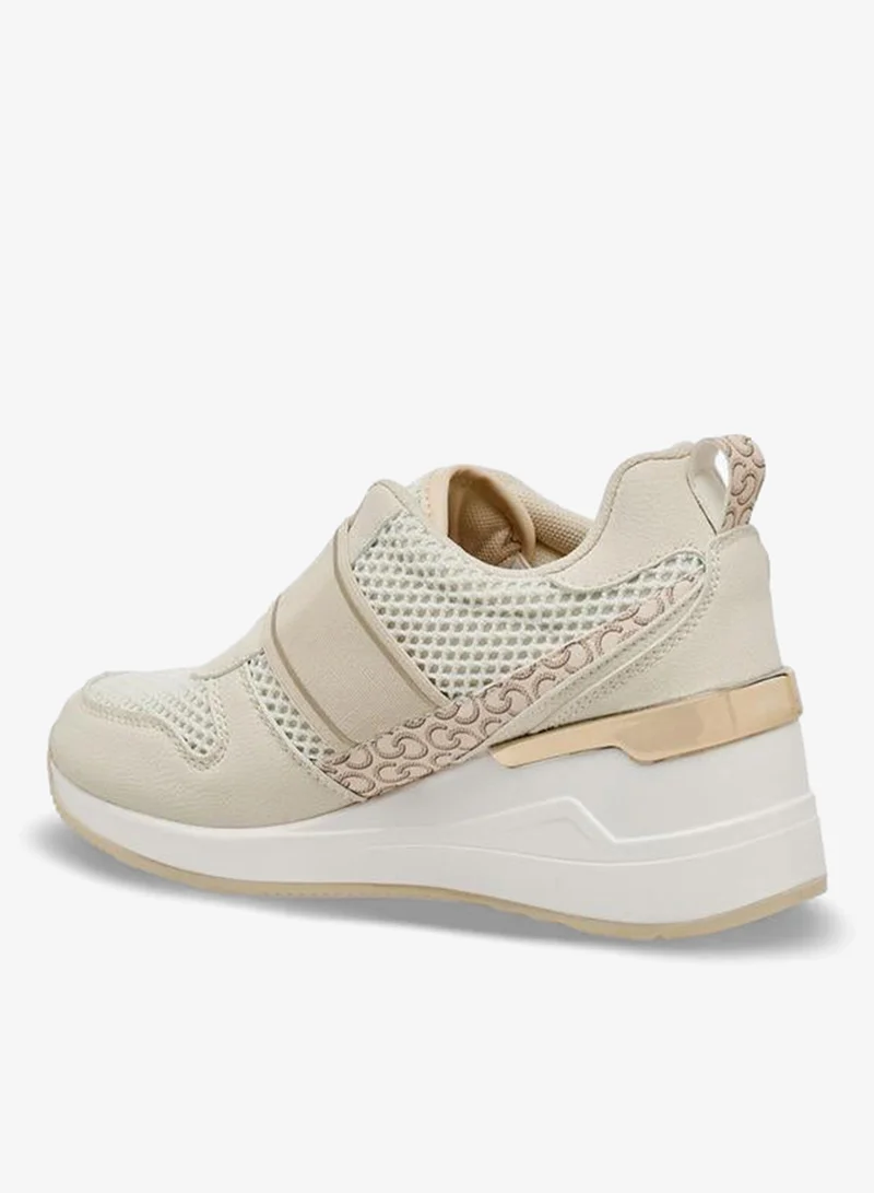 Celeste IVORY Women Slip-On Wedge Ankle Sneakers for Women | Best Price UAE