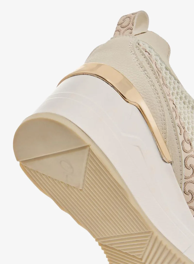 Celeste IVORY Women Slip-On Wedge Ankle Sneakers for Women | Best Price UAE
