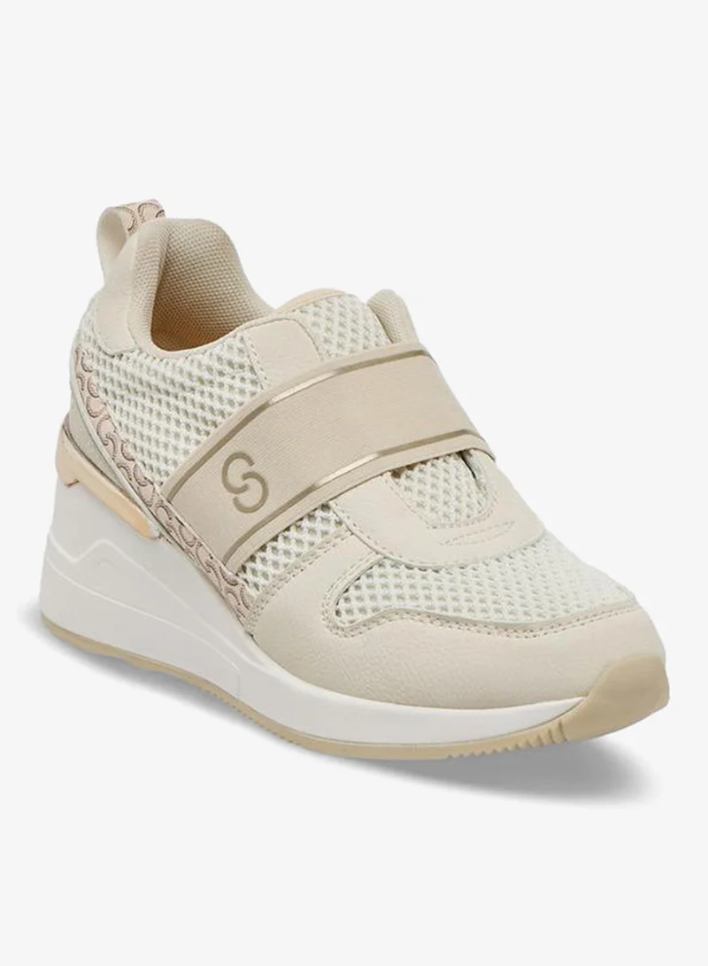 Celeste IVORY Women Slip-On Wedge Ankle Sneakers for Women | Best Price UAE