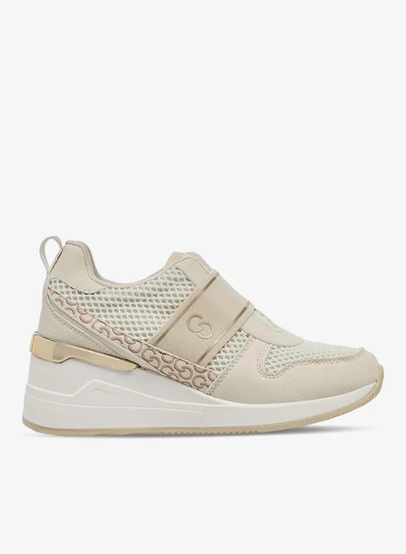 Celeste IVORY Women Slip-On Wedge Ankle Sneakers for Women | Best Price UAE