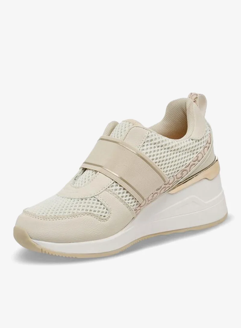 Celeste IVORY Women Slip-On Wedge Ankle Sneakers for Women | Best Price UAE