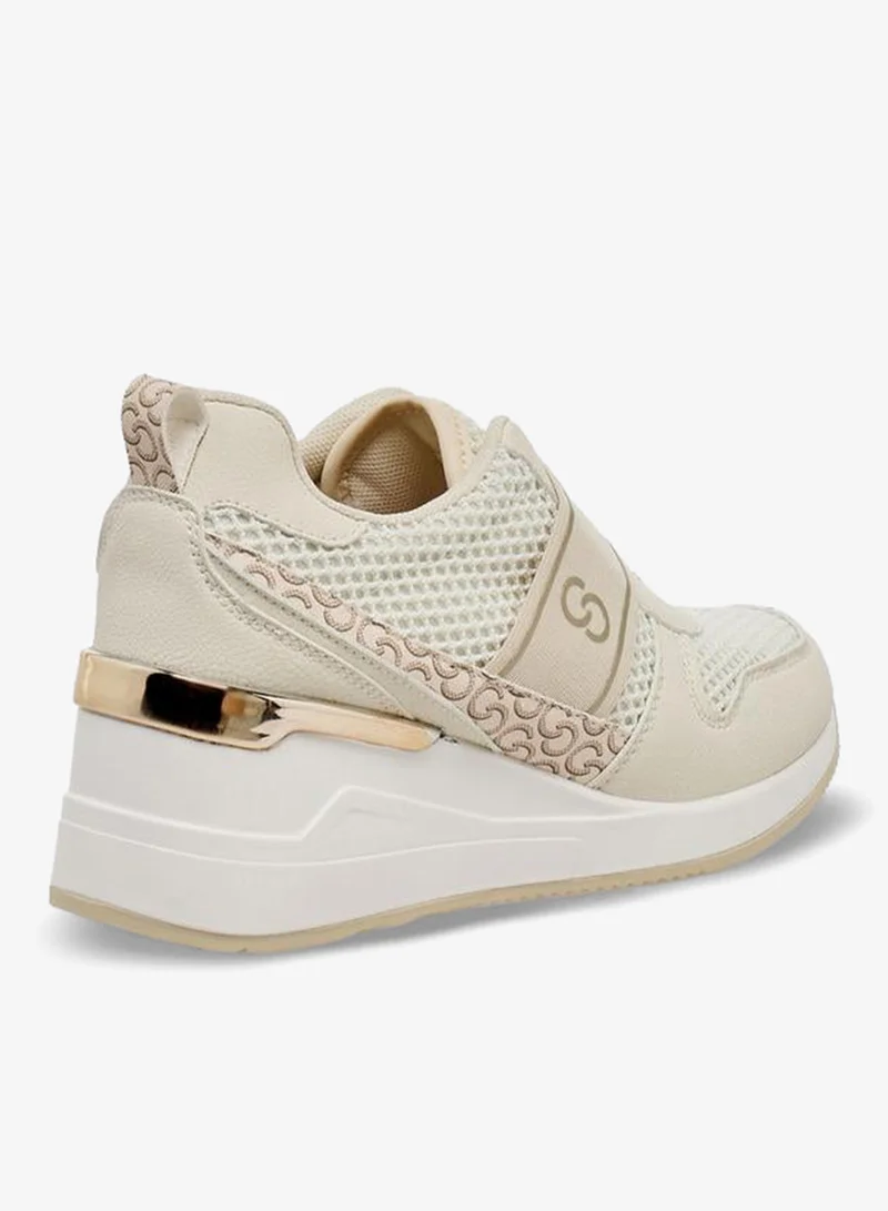 Celeste IVORY Women Slip-On Wedge Ankle Sneakers for Women | Best Price UAE
