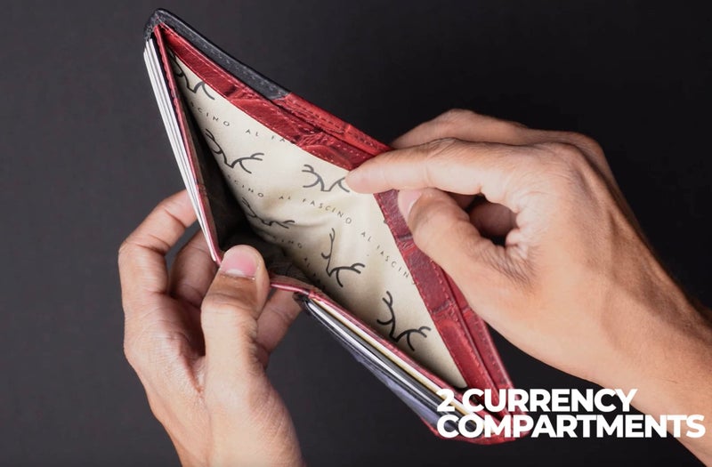 AL FASCINO wallets for men leather original leather wallets for men maroon men's wallet mens wallet Purse for men wallet rfid wallet for men Genuine leather wallet for men mens wallets bifold leather card holder for men money purse for men - Image 4
