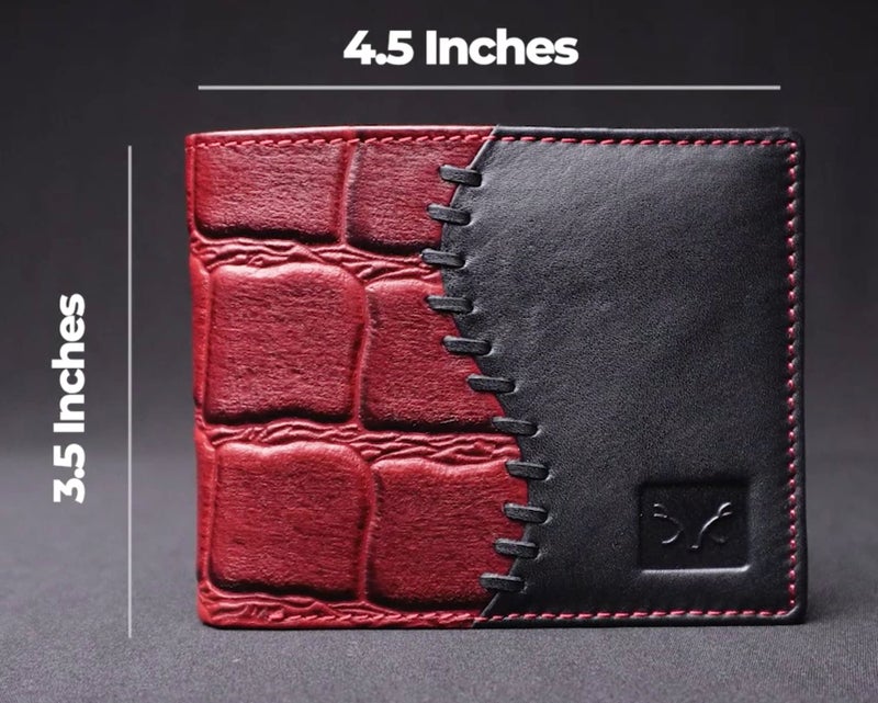 AL FASCINO wallets for men leather original leather wallets for men maroon men's wallet mens wallet Purse for men wallet rfid wallet for men Genuine leather wallet for men mens wallets bifold leather card holder for men money purse for men - Image 2