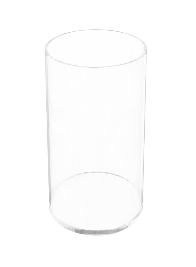Hexsonhoma Clear Acrylic Pen Holder Round Shape, Desktop Pencil Cup Holder, Countertop Stationery Organizer for Office Desk Accessory - Image 1