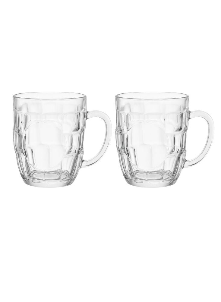 أكواب زجاجية شفافة يابانية عتيقة – مجموعة من كوبين مزخرفين للبيرة، مصنوعة يدويًا