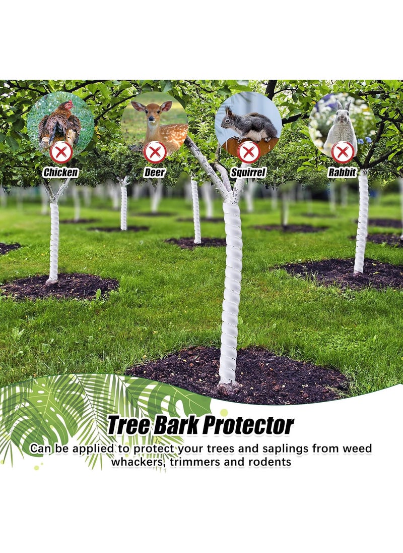 Nuenen Nuenen 24 Pcs Plastic Tree Trunk Protectors 158 in Long 2 Size Spiral Tree Guard Diameter 19 in 22 in Tree Bark Protector Tree Wraps to Protect Plant from Deer Rabbits Cats Rodent Mower  - Image 3