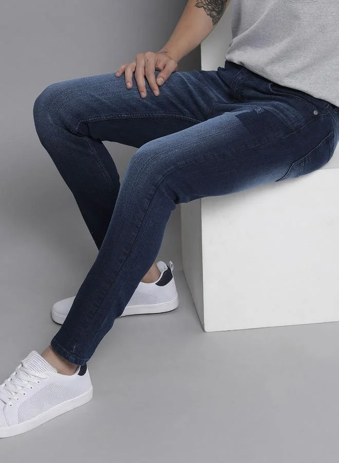 The Indian Garage Co Men Mid Rise Faded Skinny Jeans