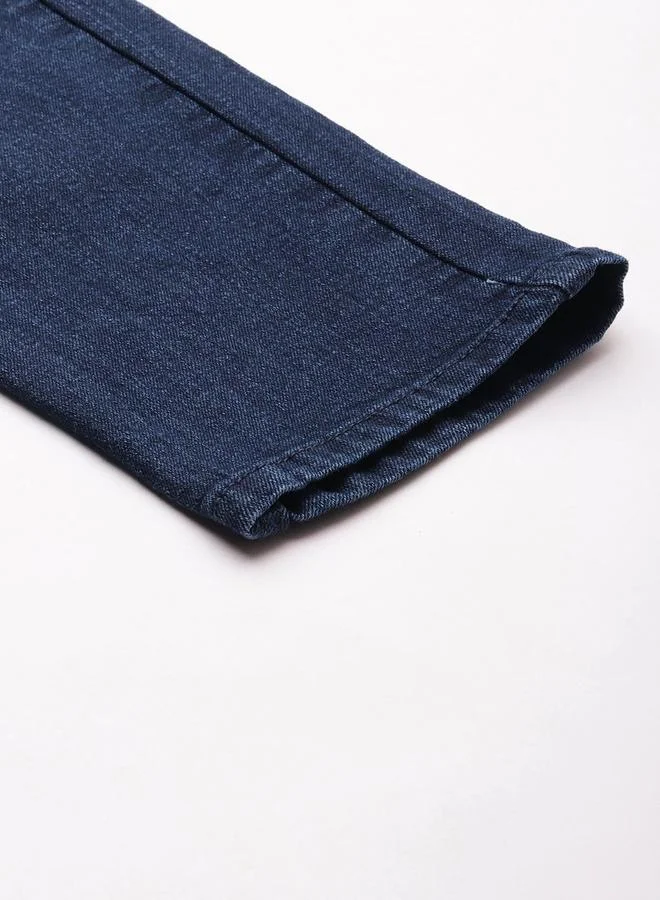 The Indian Garage Co Blue The Indian Garage Co Men Mid Rise Faded Skinny Jeans for Men | Best Price UAE