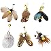 Hokoad Cat Insect Feather Toys Replacement Cat Toy Wand Refills 6 Pieces Natural Insect Cat Toy Feathers Refill Interactive Cat Teaser Wand Attachments with Bell - Image 3