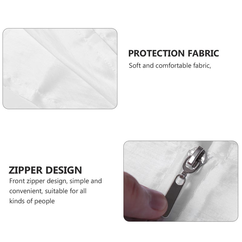 Long Sleeve Beauty Technician Overalls Water-proof SPA Salon Suit Attractive Hair Dyeing Clothes (White, L) - Image 4