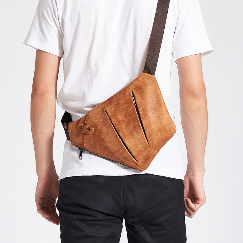 High-End Genuine Leather Crossbody Bag Large Capacity Retro Men'S Shoulder Bag Multi-Functional Adjustable Shoulder Strap Men'S Bag - Image 3