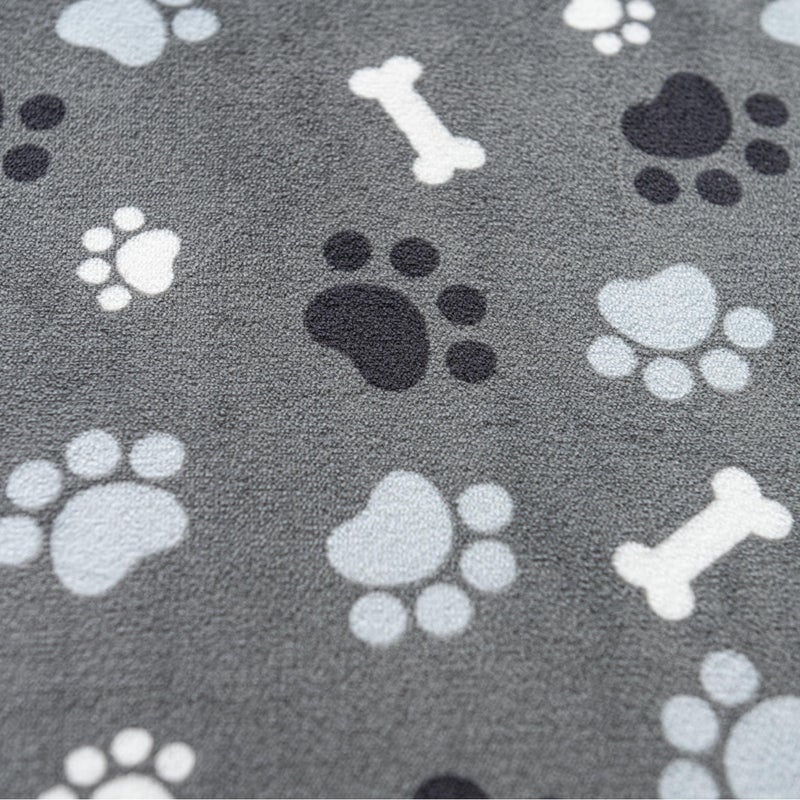 AIWEK Dog Blanket Paw Bone Pattern 1 Pack 2 Super Soft Warm Flannel Sofa Cover Car Bed Protector, Urine Proof Washable Outdoor Pet Blanket for Puppy Large Dogs & Cats,40"*30" Grey - Image 3