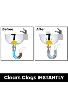 Y&D Powerful Mini Sink Plunger with Short Handle, 2Pcs Unclogging Tool for Bathroom Drains, Shower, Bathtub, Toilet, RV, and Kitchen  - Image 4