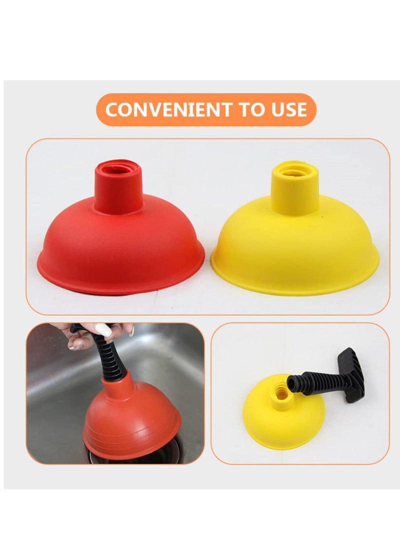 Y&D - Powerful Mini Sink Plunger with Short Handle, 2Pcs Unclogging Tool for Bathroom Drains, Shower, Bathtub, Toilet, RV, and Kitchen - Image 1