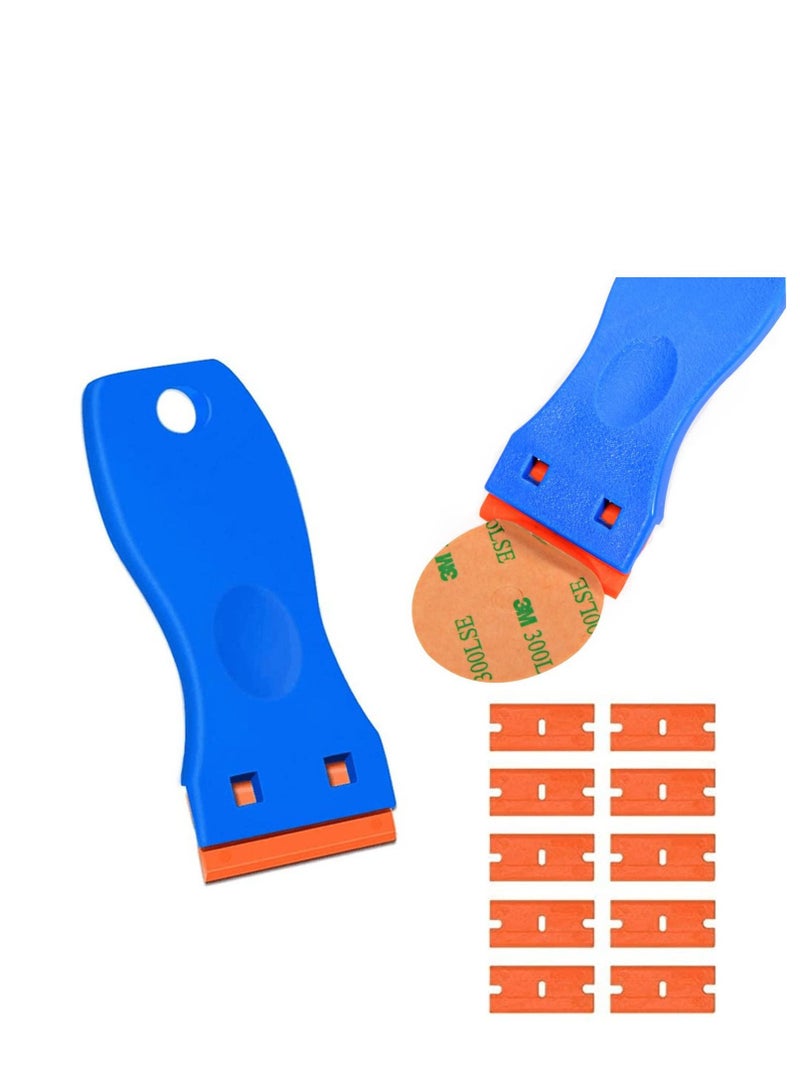 SYOSI Plastic Razor Blade Scraper, Comfortable Design, Wide Application, Razor Blade Scraper, Scraper with Razor Blade, Glass Scraper for Auto Window Tint Vinyl Tool Application, Easily Remove - Image 1