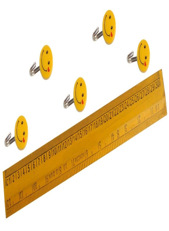 Hookcart Plastic Self Adhesive Smiley Wall Hooks, Plastic Wall Hanging Hook, Wall Hook Holder Door Hanger, Load Capacity 0.5Kg (Set of 5 - Multicolor) - Image 5
