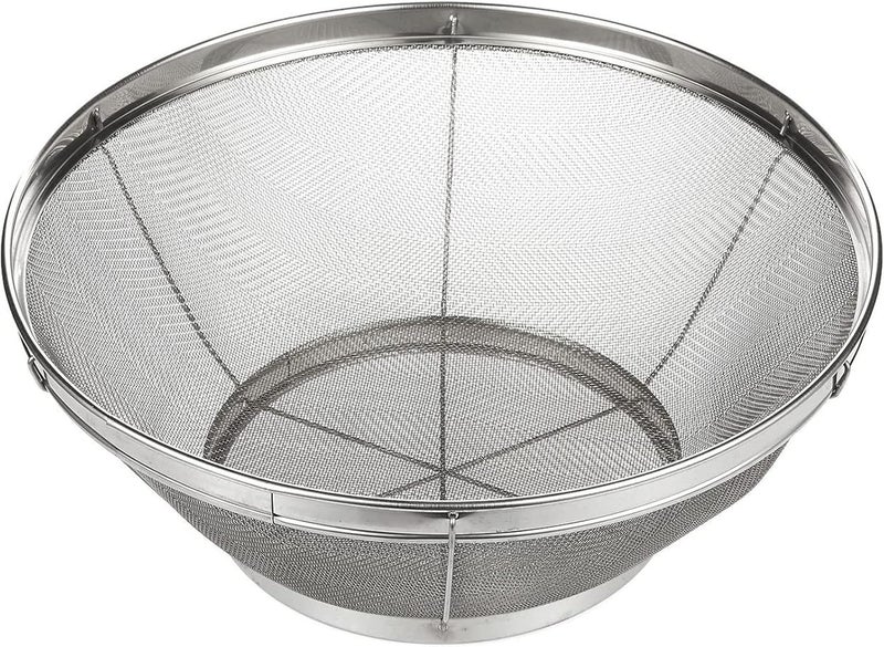 Juvale Large Fine Mesh Pasta Strainer, Metal Colander for Rice, Quinoa, Yogurt (11 x 4 In) - Image 1