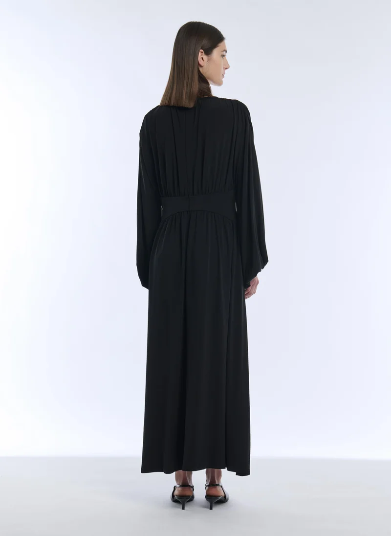 Iyal  Ruched Waist Jersey Dress for Women | Best Price UAE