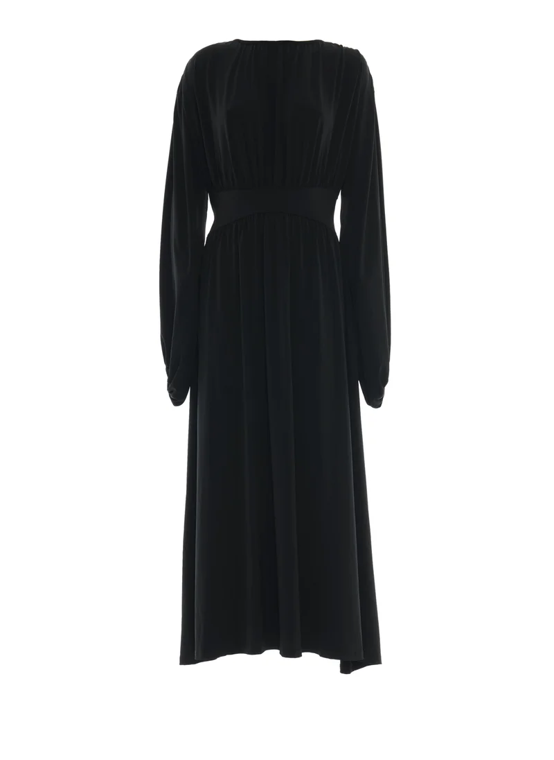 Iyal  Ruched Waist Jersey Dress for Women | Best Price UAE