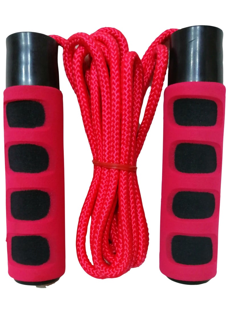 Generic Adjustable Jump Rope with Bearing Foam Handles Red & Assorted Rope  - Image 5