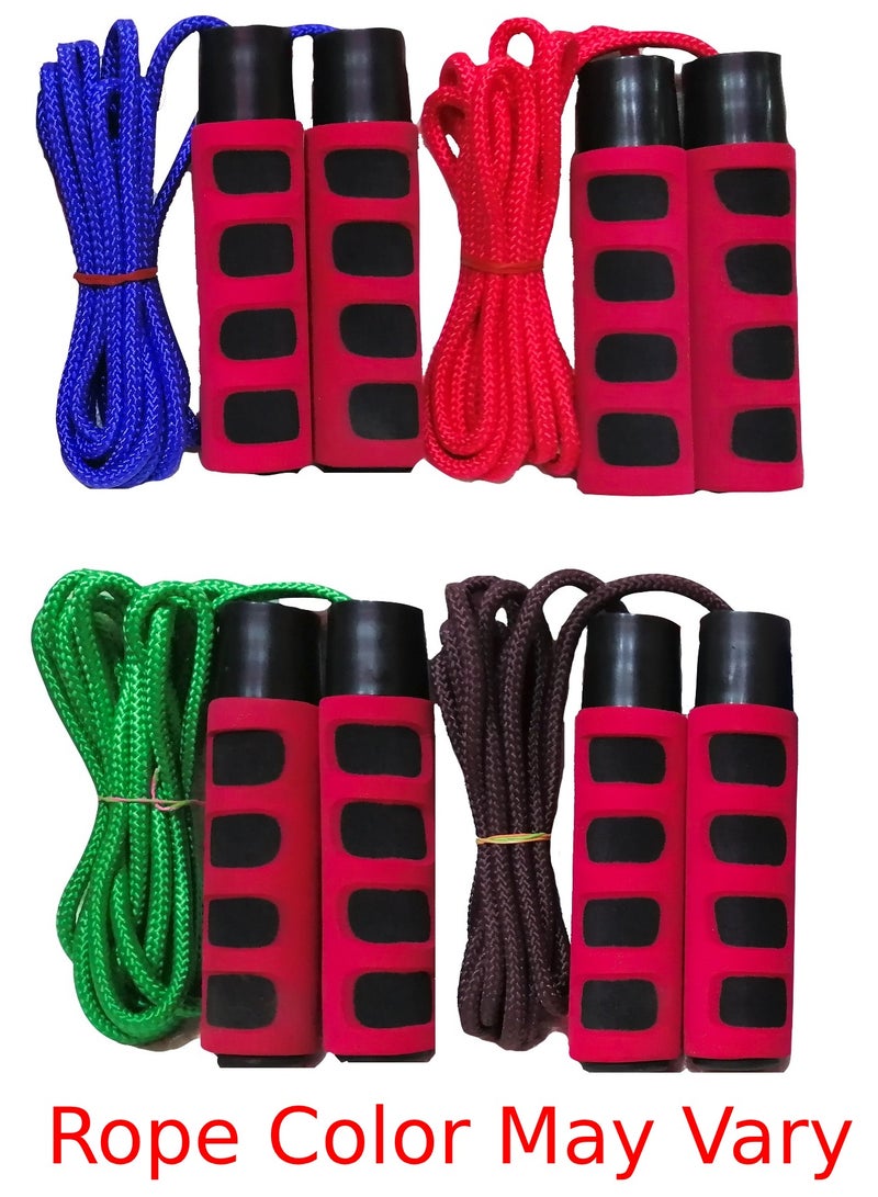 Generic Adjustable Jump Rope with Bearing Foam Handles Red & Assorted Rope  - Image 4