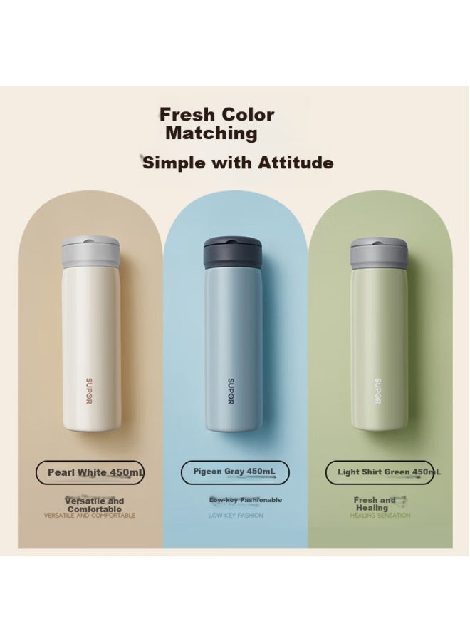 Supor Insulated Cup 316l Stainless Steel Student Water Cup Portable Outdoor Travel Cup Holiday Gift Kcv45bc10 - Image 1