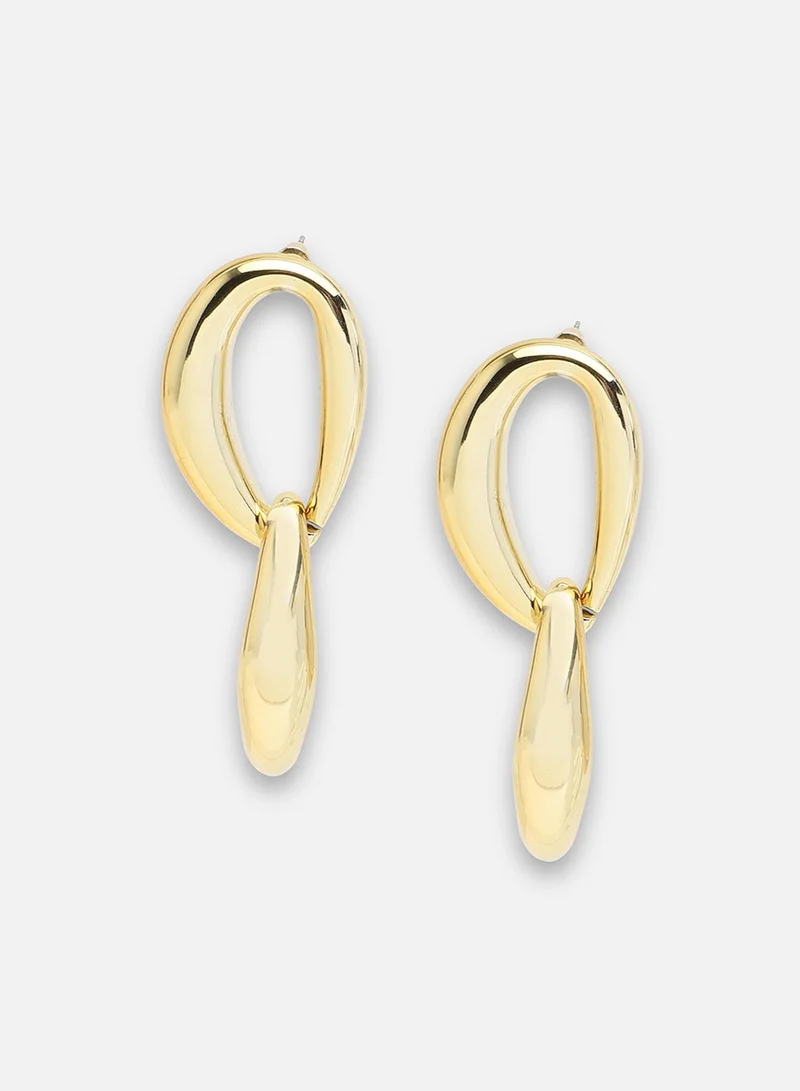 سوهي حلق مصمم للحفلات مطلي بالذهب