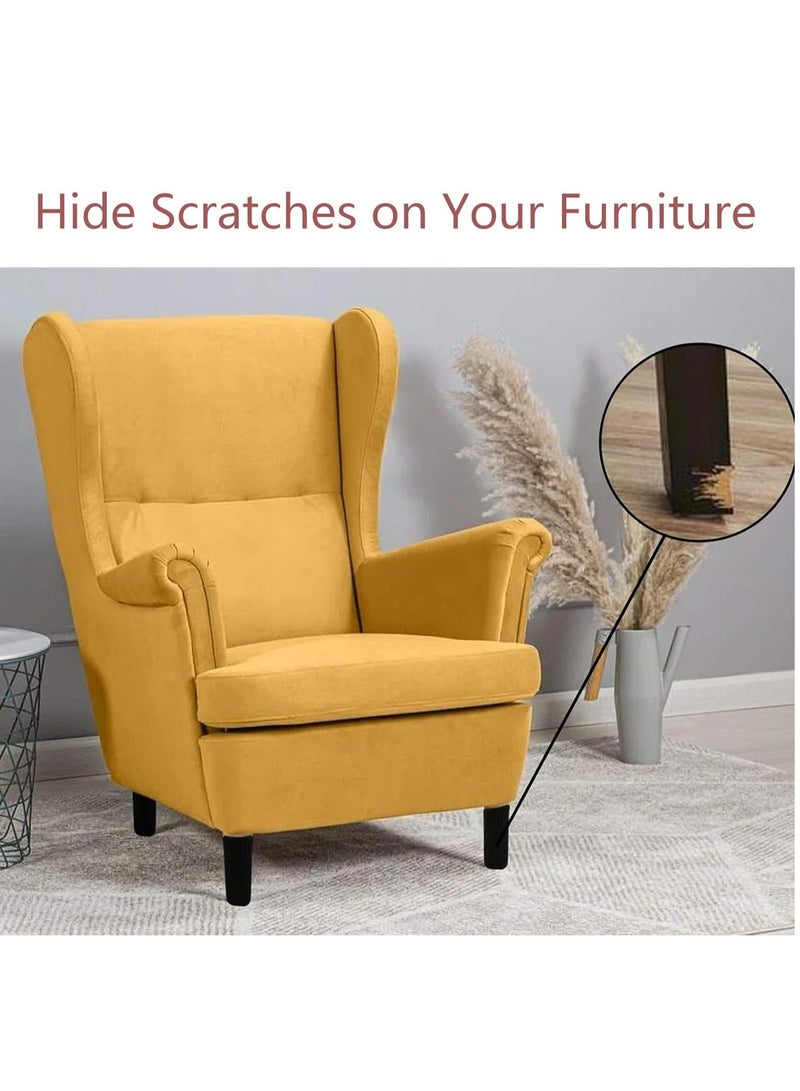 أوزيغالور 16 عبوة جوارب أرجل كراسي محبوكة عالية المرونة سوداء اللون عالية المرونة، واقيات أرضية للحركة وتقليل الضوضاء. - Image 4