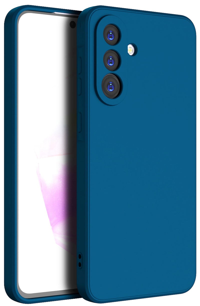 Kapa Matte Protective Lens Flexible Back Cover for Samsung Galaxy A36 | Slim Silicone with Soft Lining Shockproof Full Body Bumper Case (Blue) - Image 1