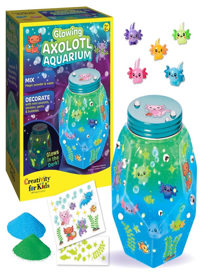 Creativity for Kids Glowing Axolotl Aquarium - Axolotl Crafts and Toys for Girls and Boys, STEM Science Kits for Kids, Craft Kits and Axolotl Gifts for Girls and Boys (Ages 6+) - Image 1