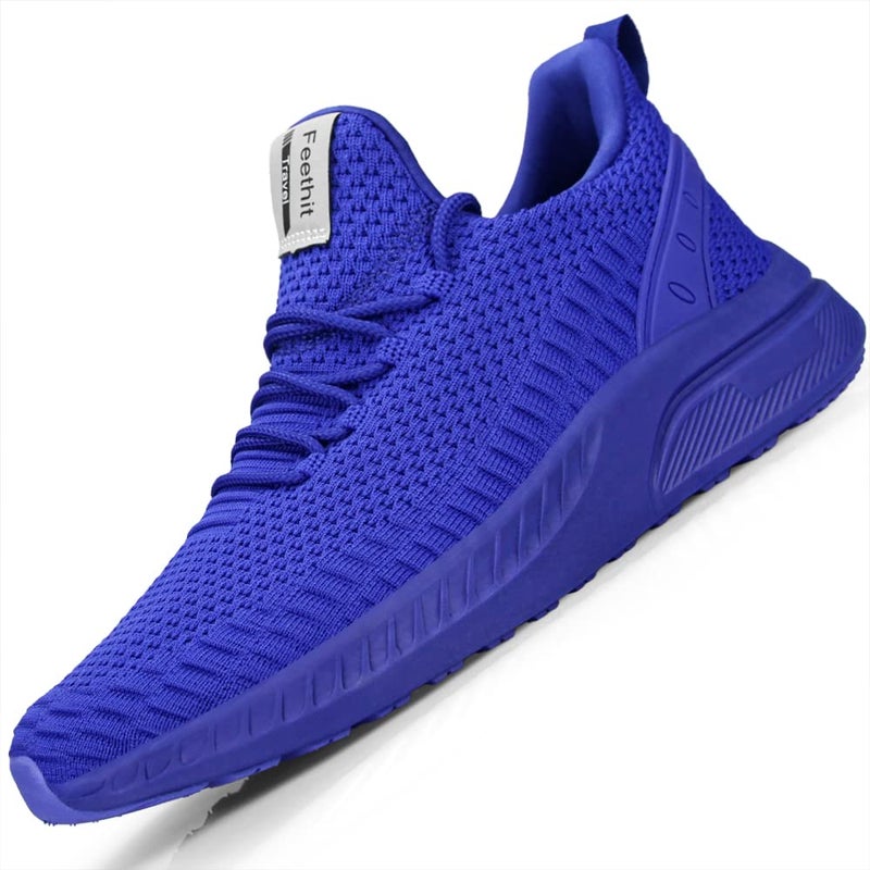 Feethit Mens Slip On Walking Shoes Blade Tennis Shoes Non Slip Running Shoes Lightweight Workout Shoes Breathable Mesh Fashion Sneakers Royal Blue Size 10.5 - Image 1