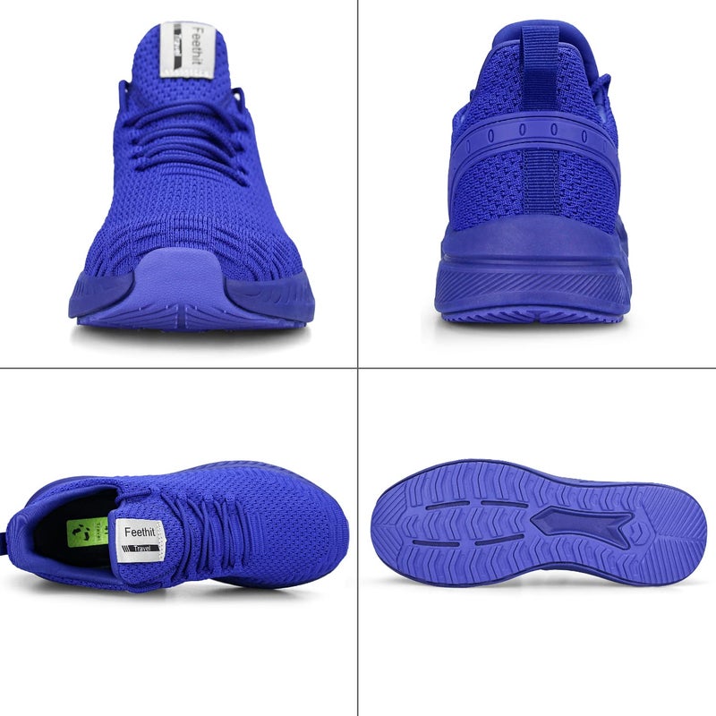 Feethit Mens Slip On Walking Shoes Blade Tennis Shoes Non Slip Running Shoes Lightweight Workout Shoes Breathable Mesh Fashion Sneakers Royal Blue Size 10.5 - Image 5