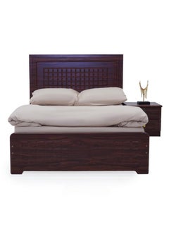 ALWASIT HOME ALWASIT Home Wodden 150X190 Single size Bed| Sturdy Modern Design Wooden Double Bed Frame Furniture| Quiet & Comfortable Beds  - Image 1