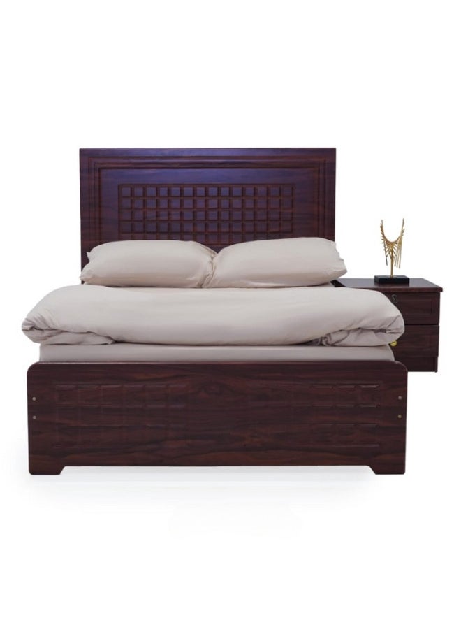 ALWASIT HOME ALWASIT Home Wodden 150X190 Single size Bed| Sturdy Modern Design Wooden Double Bed Frame Furniture| Quiet & Comfortable Beds  - Image 1