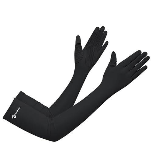 XuoAz Summer UV Sun Protection Long Driving Gloves with Sunblock, Non Slip Full Finger Outdoor Arm Gloves for Women Cycling - Image 1