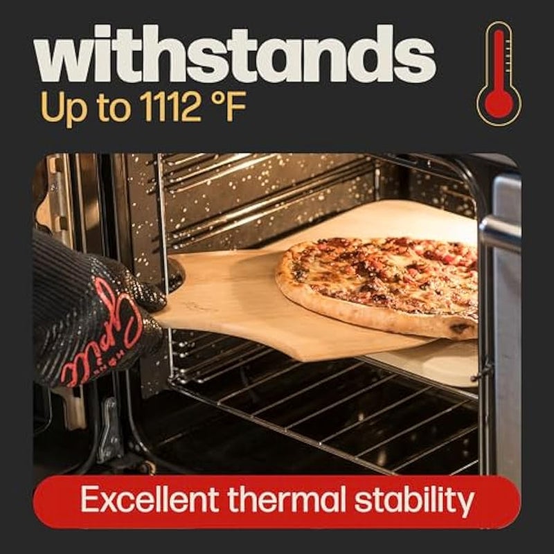 Arabest HANS GRILL PIZZA STONE | Rectangular Pizza Stone For Oven Baking & BBQ Grilling With Free Wooden Peel | Extra Large 15 x 12 Inch Durable Cordierite Cooking Stone. - Image 4