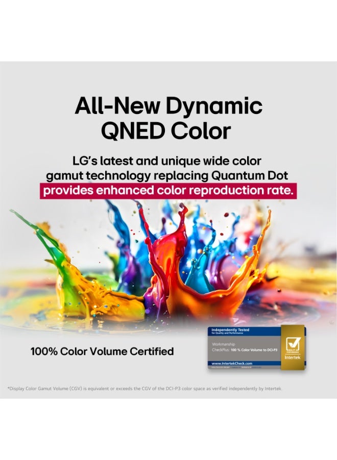 إل جي تلفاز LG QNED AI QNED80 الذكي 65 بوصة، 60 هرتز، جهاز التحكم السحري AI، HDR10، نظام التشغيل WebOS25، معالج α7 AI 4K الجيل 8، سنة الطراز 2025، ضمان لمدة 2 سنة - Image 4