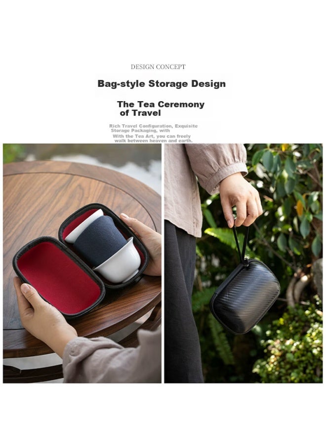 Yihutea Travel Tea Set Portable Single-person Gaiwan Kung Fu Three-piece Set Outdoor Simple Quick Cup Fair Household Camping - Image 4