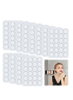 12 Pcs Adhesive Silicone Suction Cup, Suction Phone Case, Silicone Suction Phone Case Adhesive Mount, Non Slip Phone Suction Cup, Suitable for Bathroom Home Kitchen (White)