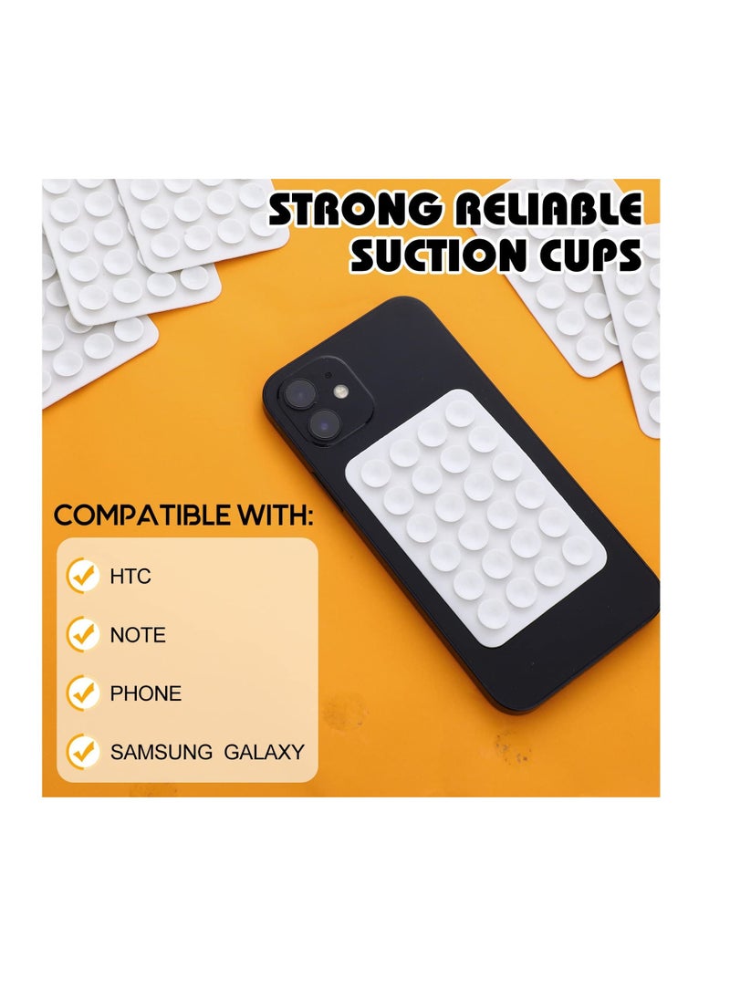 Excefore - 12 Pcs Adhesive Silicone Suction Cup, Suction Phone Case, Silicone Suction Phone Case Adhesive Mount, Non Slip Phone Suction Cup, Suitable for Bathroom Home Kitchen (White) - Image 1
