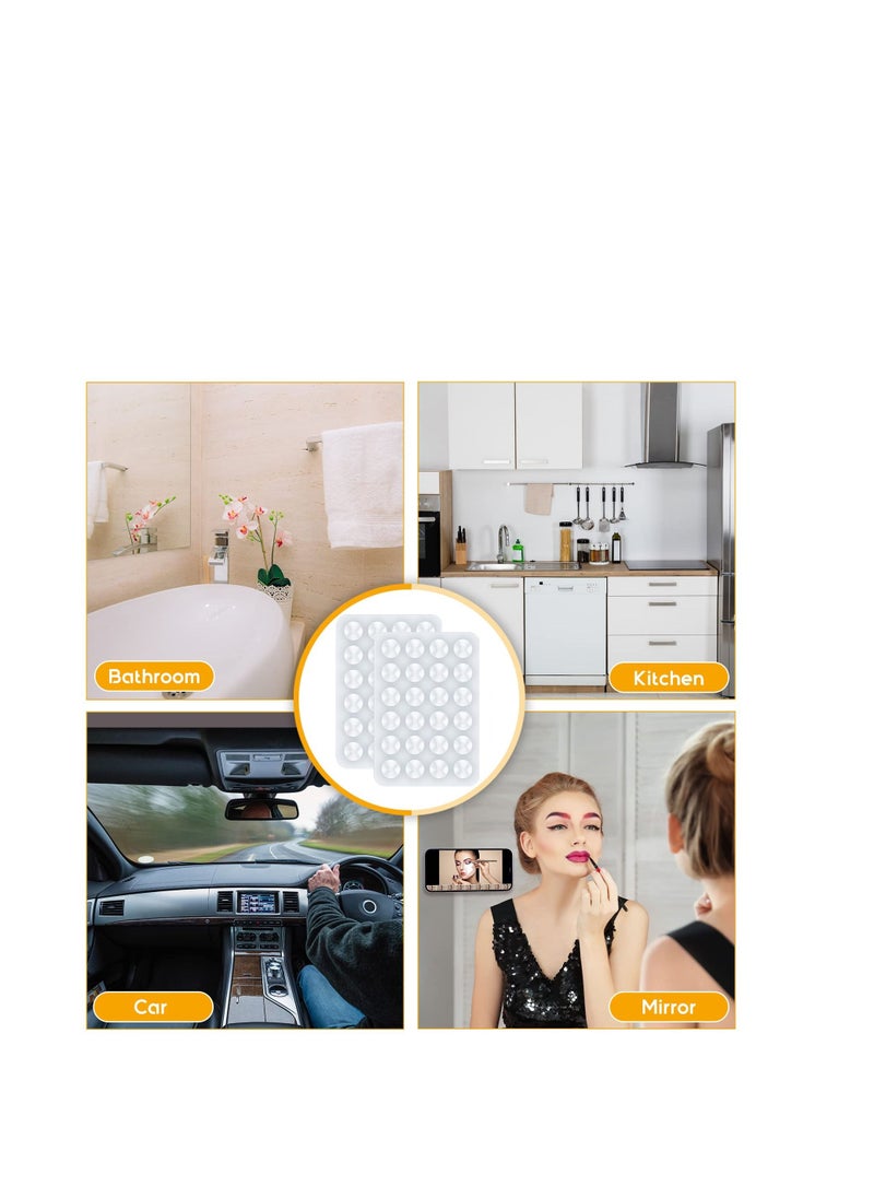 Excefore - 12 Pcs Adhesive Silicone Suction Cup, Suction Phone Case, Silicone Suction Phone Case Adhesive Mount, Non Slip Phone Suction Cup, Suitable for Bathroom Home Kitchen (White) - Image 1
