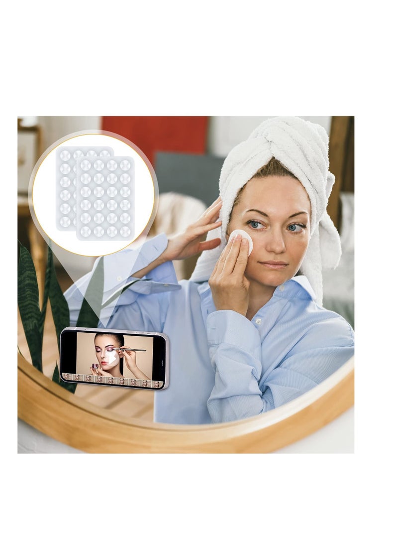 Excefore - 12 Pcs Adhesive Silicone Suction Cup, Suction Phone Case, Silicone Suction Phone Case Adhesive Mount, Non Slip Phone Suction Cup, Suitable for Bathroom Home Kitchen (White) - Image 1
