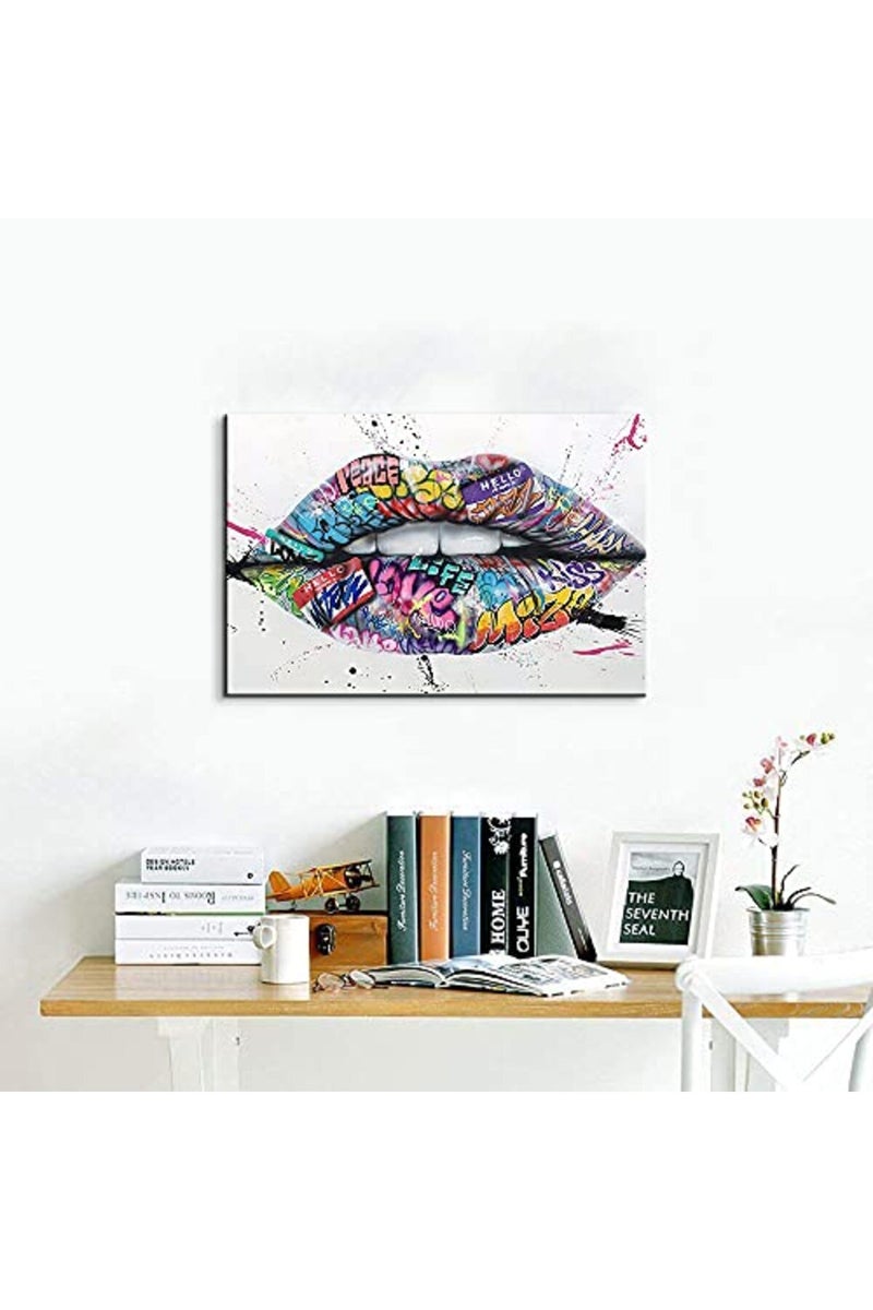 Mistyefly Graffiti Pop Art Poster - Colorful Paintings for Wall Decor - Street Art Canvas Wall Art for Living Room Bedroom (12''Hx18''W) - Image 2