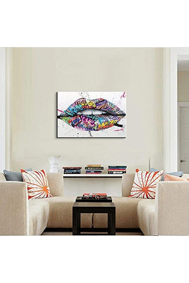 Mistyefly Graffiti Pop Art Poster - Colorful Paintings for Wall Decor - Street Art Canvas Wall Art for Living Room Bedroom (12''Hx18''W) - Image 3