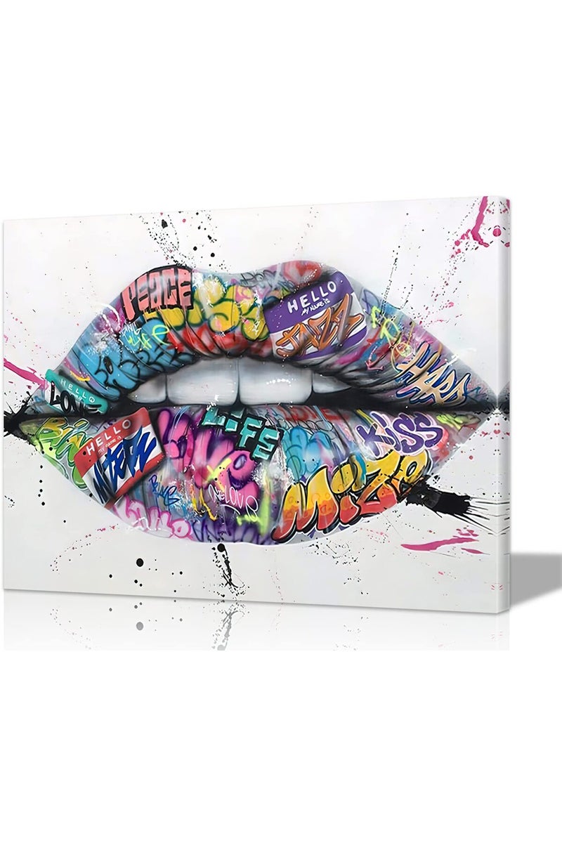 Mistyefly Graffiti Pop Art Poster - Colorful Paintings for Wall Decor - Street Art Canvas Wall Art for Living Room Bedroom (12''Hx18''W) - Image 1