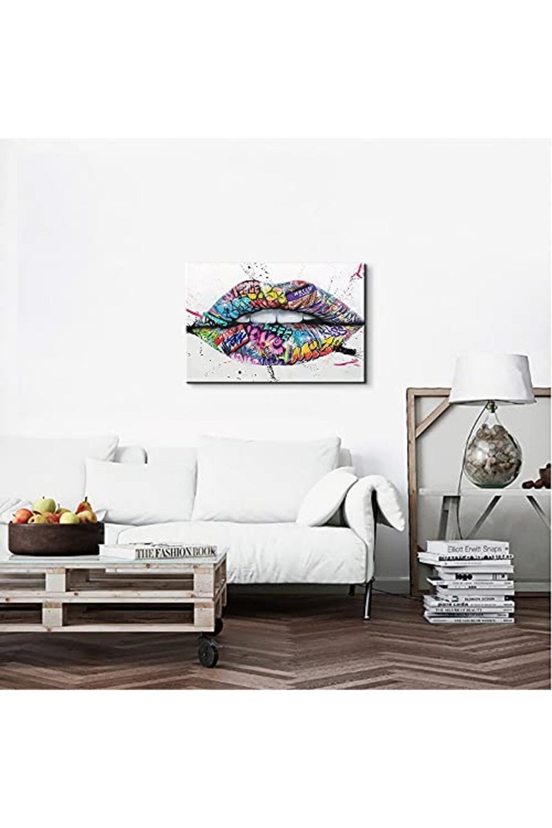 Mistyefly Graffiti Pop Art Poster - Colorful Paintings for Wall Decor - Street Art Canvas Wall Art for Living Room Bedroom (12''Hx18''W) - Image 5