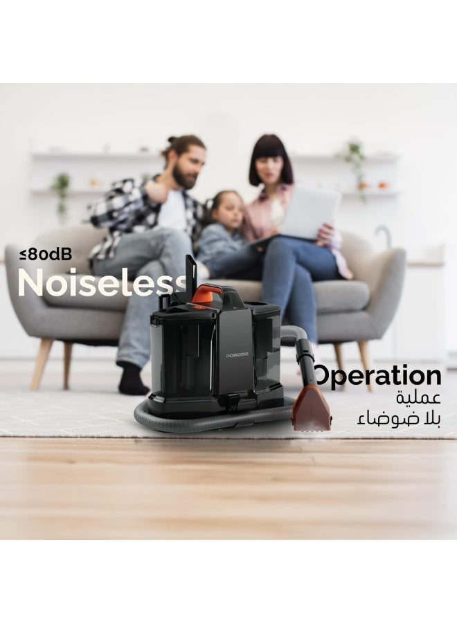 بورودو منظف سجادة بقوة شفط 11kPa، منظف أريكة مع خزانين مائيين، آلة تنظيف قوية لإزالة البقع، منظف بقع مع أدوات متعددة الاستخدامات، منظف للبقع العميقة بقدرة 500 واط للاستخدام في المنزل/المكتب/السيارة. - Image 4