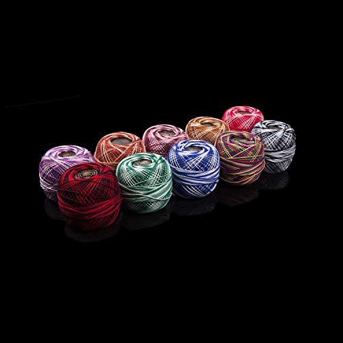 RSP Quality bit® Embroidery Material Crochet Mercer Cotton Thread Yarn for Knitting and Craft Making (10 Ball, Multicolor) - Image 4