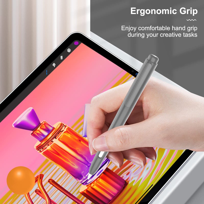 MoKo Holder Case Compatible with Apple Pencil 2nd Generation, Retractable Protective Apple Pencil Cover with Sturdy Clip, Hard PC Apple Pencil Case, Support Double-Tap, Dark Gray - Image 5